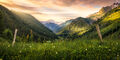 French Alps Sunset Panorama