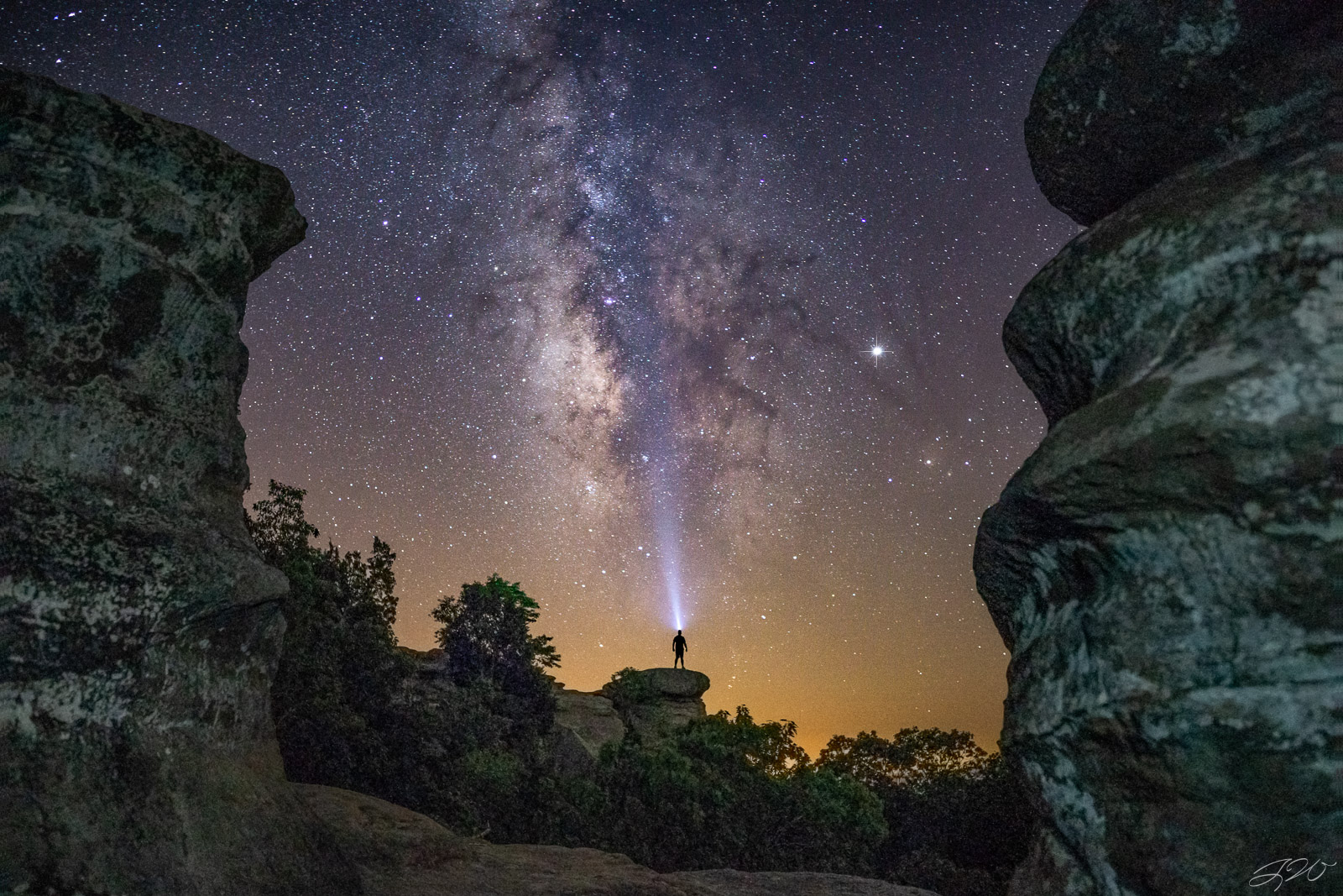 Fine Art Limited Edition of 100. I was using these two pillars of rock as a natural frame while photographing the Milky Way at...